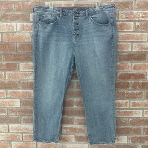Torrid High Rise Straight Jeans Button Fly Women’s 20 R Light Wash Plus Size